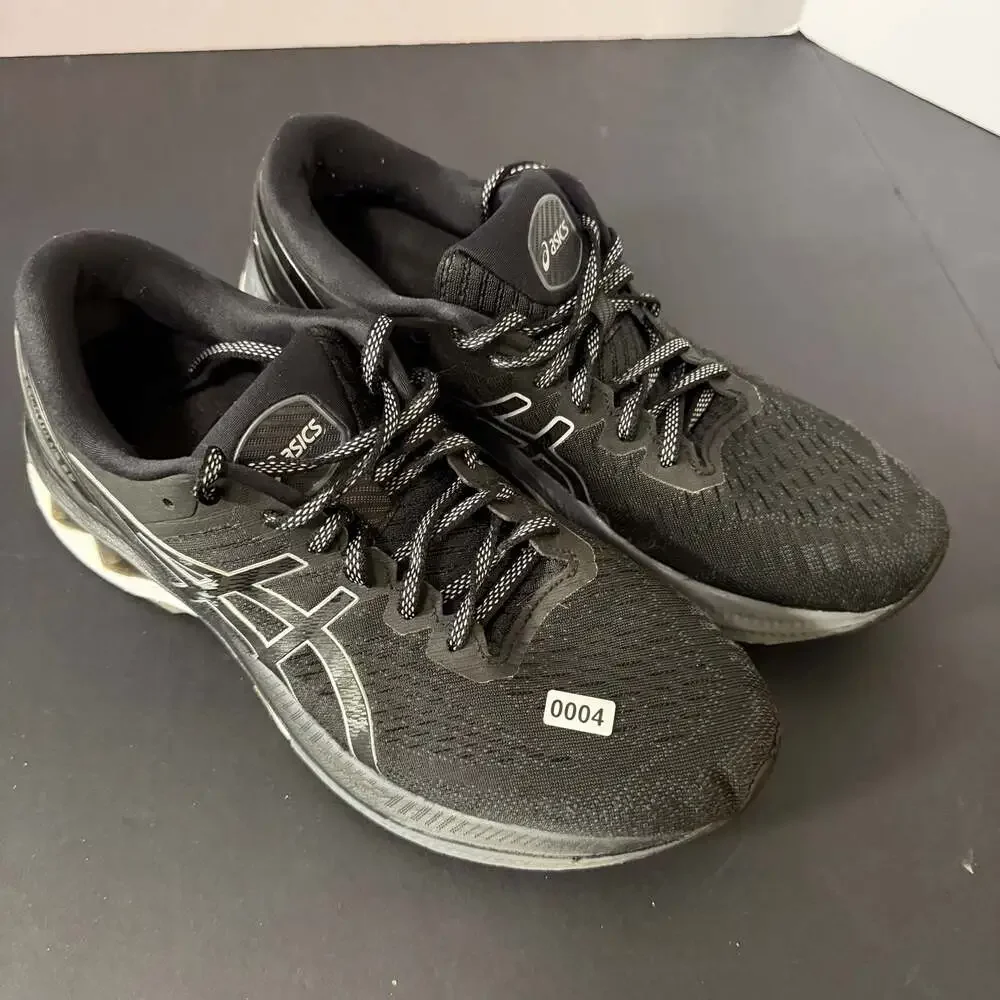 Asics GelKayano 27 Womens Running Shoes Black Silver Athletic Sneakers Size 10.5